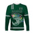 Hawaii Football Long Sleeve Shirt Kakau Rainbow Warriors Helmet Go Bows LT14 Unisex Green - Polynesian Pride