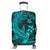 Polynesian Luggage Cover Turquoise Hawaiian Tribal Hammerhead Shark LT14 Turquoise - Polynesian Pride