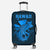 Hawaii Luggage Cover Kakau Kanaka Maoli Combine Polynesian Shark Ver.03 LT14 Blue - Polynesian Pride