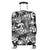 (Custom Personalised) Hawaii Luggage Cover Ukulele Tropical Beach Palm Trees And Hibiscus Ver.08 LT14 Black - Polynesian Pride