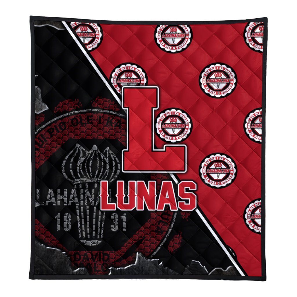 Hawaii Quilt - Lahainaluna High Premium Quilt - AH Red - Polynesian Pride