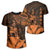 Hawaiian King Kanaka Map Polynesian Lanai T Shirt Orange Hala Style Unisex Orange - Polynesian Pride