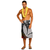 Hawaii Polynesian Lavalava - Hawaii Map Polynesian One Size Black - Polynesian Pride