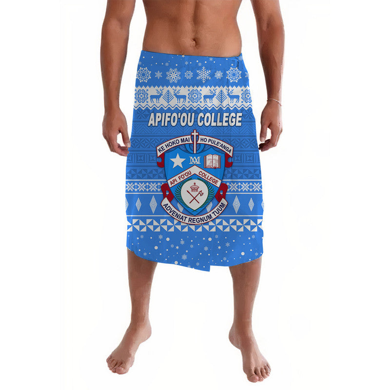 Tonga Apifo ou College Christmas Lavalava Simple Style LT8 Blue - Polynesian Pride