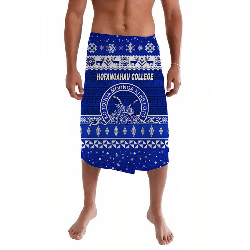 Tonga Hofangahau College Christmas Lavalava Simple Style LT8 Blue - Polynesian Pride