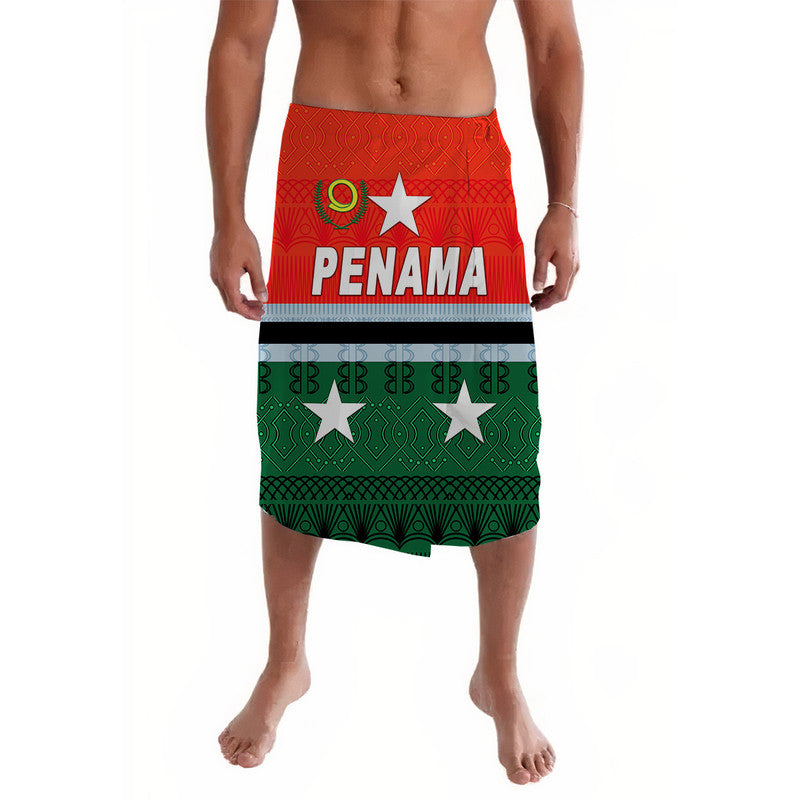 Penama Province Lavalava Vanuatu Pattern Traditional Style LT8 Green - Polynesian Pride