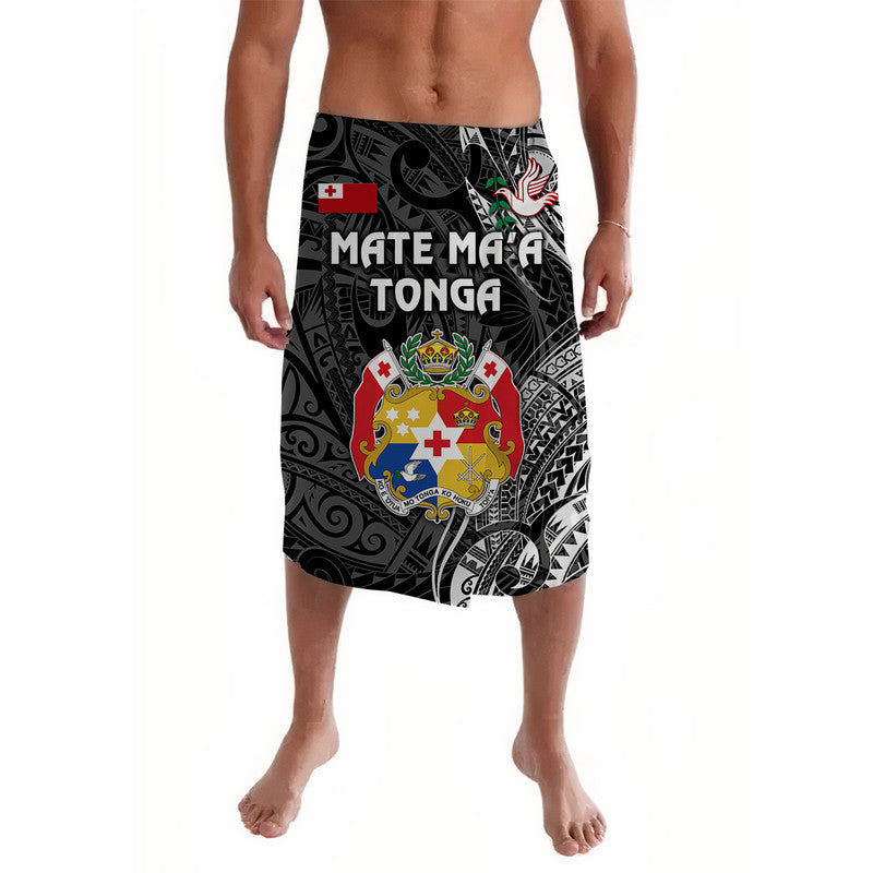 Tonga Coat Of Arms Lavalava Simple Vibes Black LT8 - Polynesian Pride