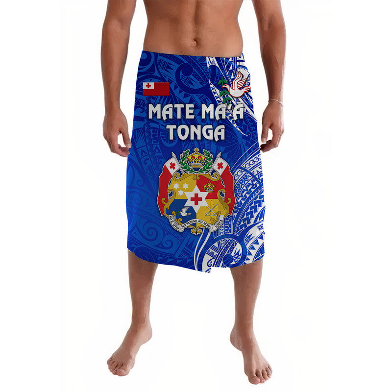 Tonga Coat Of Arms Lavalava Simple Vibes Blue LT8 - Polynesian Pride