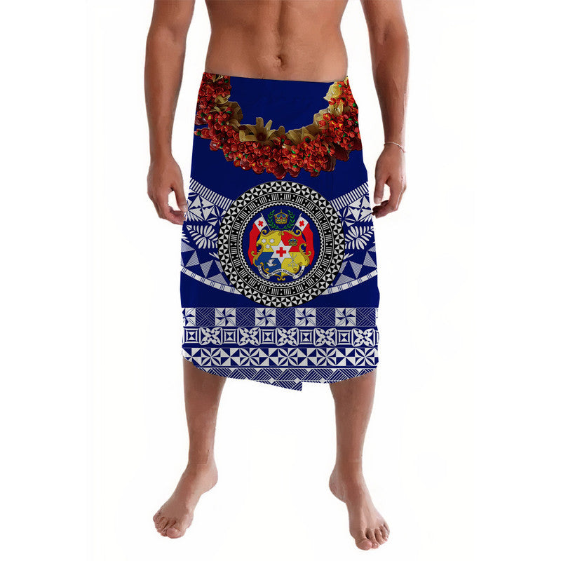 Custom Tonga Lavalava Emancipation Day Tupenu Independence Day Fancy Kahoa Heilala Flower Blue LT8 Blue - Polynesian Pride