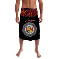 Custom Tonga Lavalava Emancipation Day Tupenu Independence Day Unique Kahoa Heilala Flower Black LT8 Black - Polynesian Pride