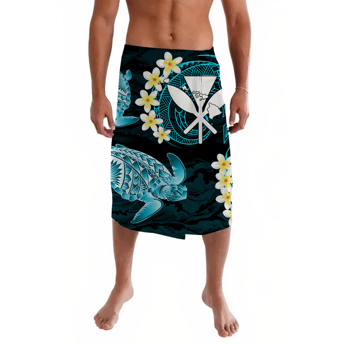 Hawaii Kanaka Turtle Lavalava Style No.3 LT6 Lavalava Blue - Polynesian Pride