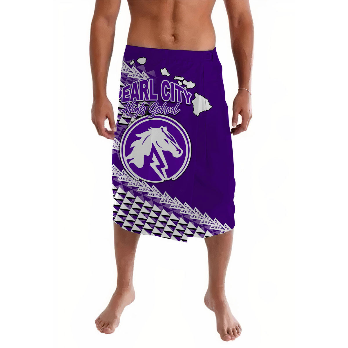 Pearl City High School Hawaii Lavalava LT6 Lavalava Purple - Polynesian Pride