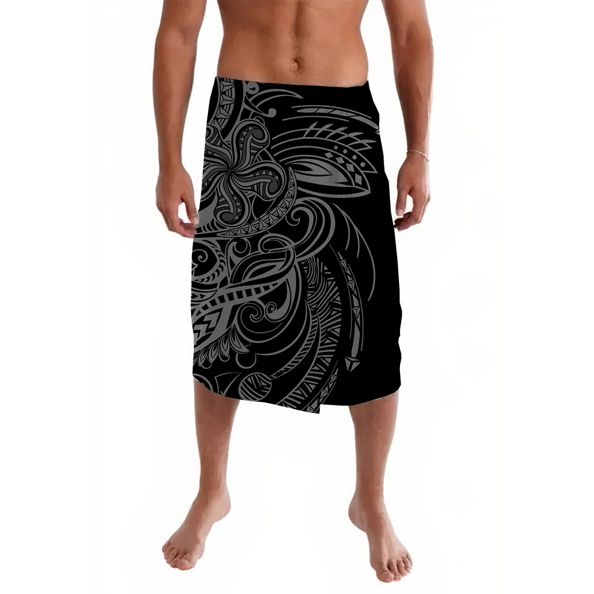 Polynesian Tribal Lavalava Black Simple LT6 Lavalava Black - Polynesian Pride