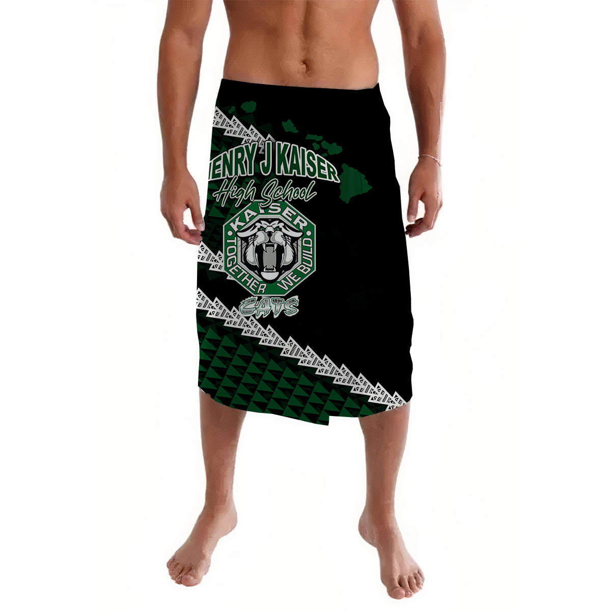 Henry J Kaiser High School Hawaii Lavalava LT6 Lavalava Green - Polynesian Pride