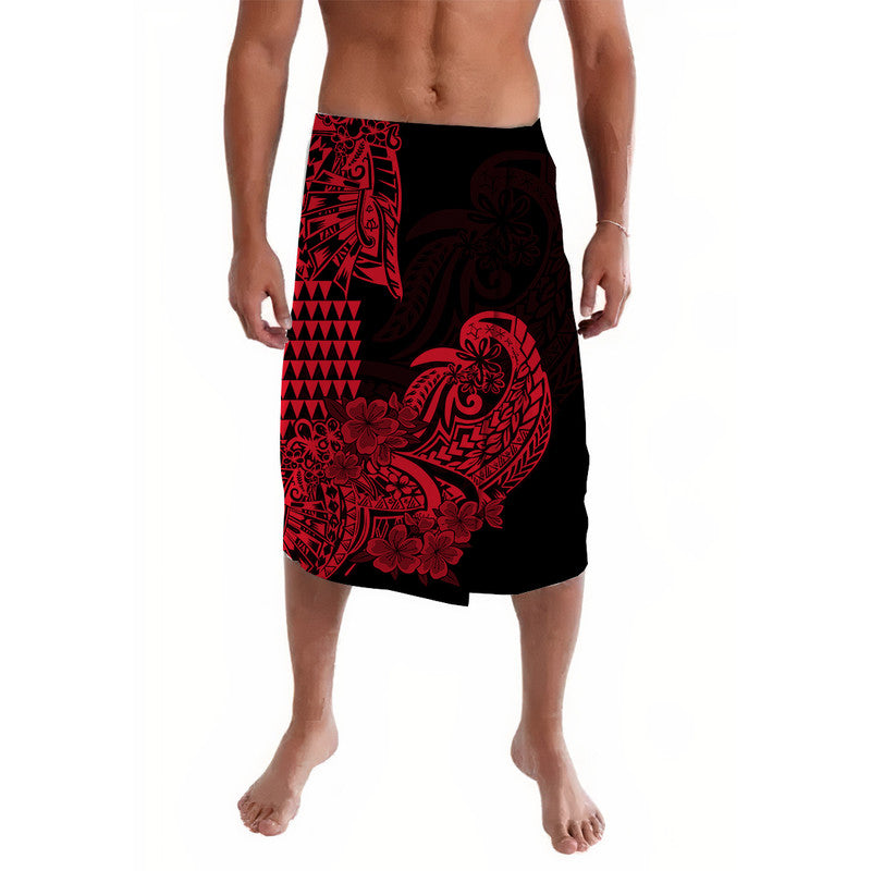 Hawaii Kakau Lavalava Polynesian Floral Tribal Red Version LT9 Red - Polynesian Pride