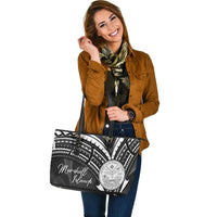 Marshall Islands Leather Tote - Cross Style - Polynesian Pride