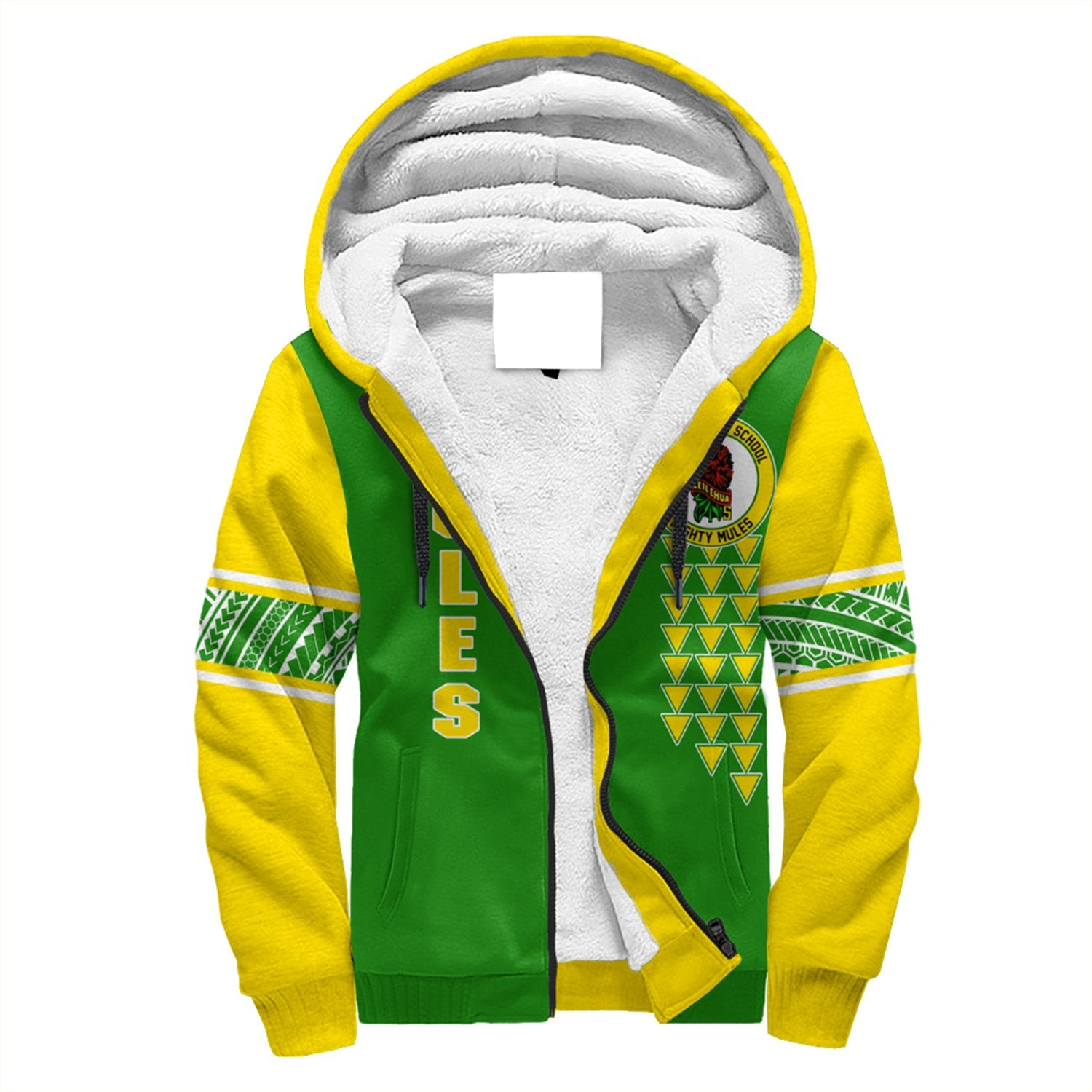 (Personalised) Hawaii - Leilehua High Custom Your Class Sherpa Hoodie AH Green - Polynesian Pride