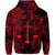 Custom Libra Zodiac Polynesian Hoodie Unique Style Red LT8 - Polynesian Pride