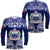 (Custom Personalised) Samoa Coat Of Arms Long Sleeve Shirt Polynesian Pattern LT9 Unisex Blue - Polynesian Pride