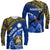 Nauru Coat of Arms Long Sleeve Shirt Polynesian With Frigatebird LT9 Unisex Blue - Polynesian Pride