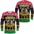 Vanuatu Tribal Polynesian Christmas Vibe Long Sleeve Shirt LT9 Unisex Red - Polynesian Pride