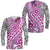 Traditional Polynesian Tribal Tattoo Retro Long Sleeve Shirt Pink LT9 Unisex Pink - Polynesian Pride