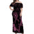 Hawaii Off Shoulder Long Dress Breast Cancer Survivor Mix Hibiscus LT7 Women Black - Polynesian Pride