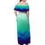 Polynesian Pride Dress - Tribal Polynesian Ombre Oceanic Dip Dye Off Shoulder Long Dress LT7 - Polynesian Pride