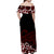 Maori Off Shoulder Long Dress Tino Moku Curves Special LT7 - Polynesian Pride