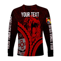 Kolisi Tonga 'Atele Personalised Long Sleeves Shirt Roaring Lion LT7 - Polynesian Pride