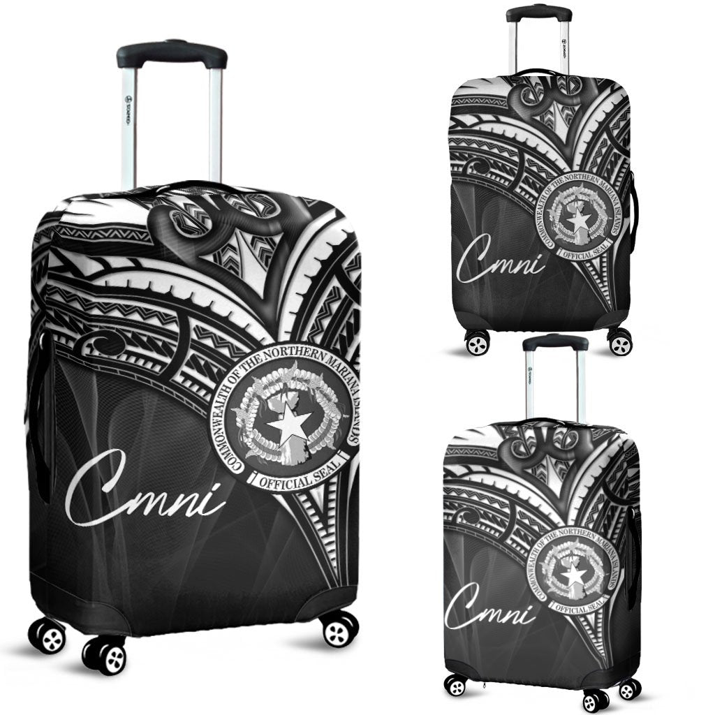 Northern Mariana Islands Luggage Covers - Cross Style Black - Polynesian Pride