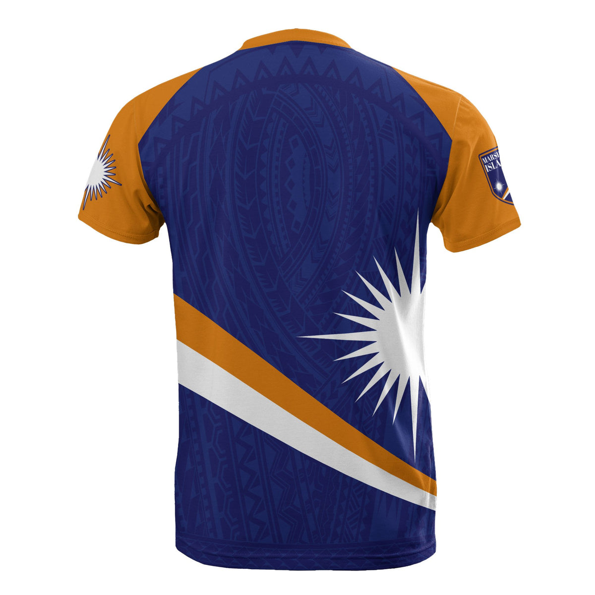 Marshall T Shirt Flag With Patterns - Polynesian Pride