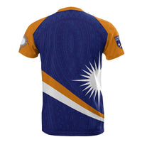 Marshall T Shirt Flag With Patterns - Polynesian Pride