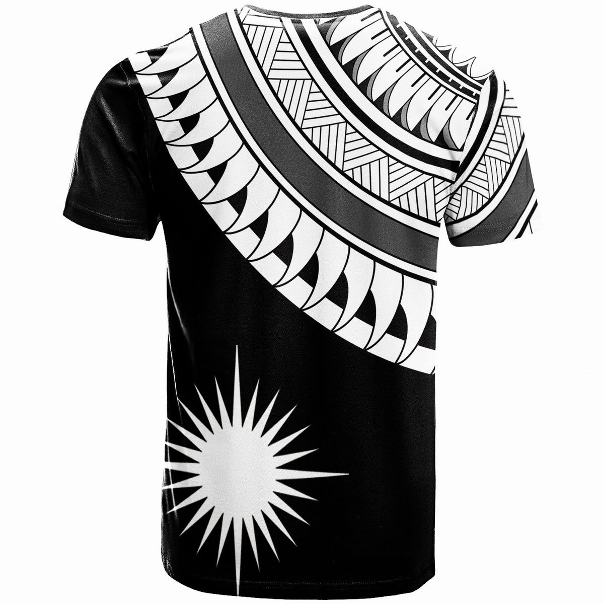 Marshall Islands Custom T Shirt Ginger Lei Pattern White - Polynesian Pride
