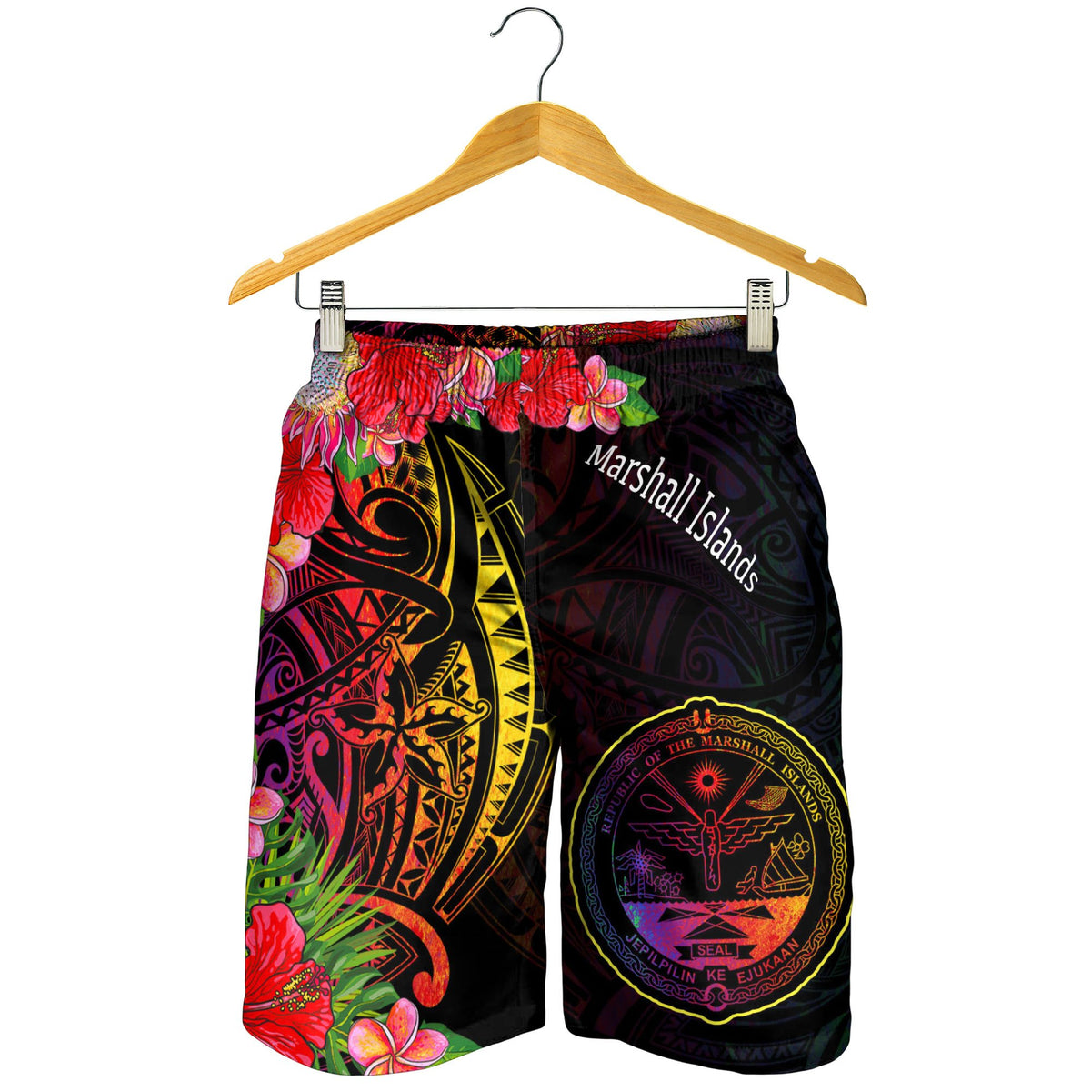 Marshall Islands Men's Shorts - Tropical Hippie Style - Polynesian Pride