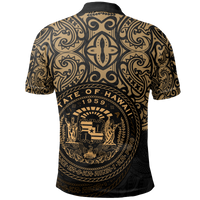 Hawaii Polo Shirt Hawaii Seal Pride Style (Gold) - Polynesian Pride