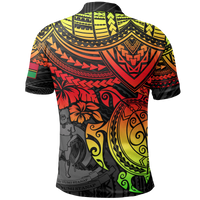 Vanuatu Polo Shirt Vanuatuan Flag Coat Of Arms Reggae Turtle Hibiscus - Polynesian Pride