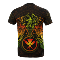 Hawaii T Shirt Reggae Kanaka Maoli Turtle Manta Ray - Polynesian Pride