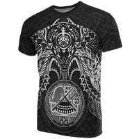 American Samoa T Shirt American Samoan Seal White Turtle Manta Ray Unisex WHITE - Polynesian Pride