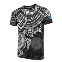 Northern Mariana Islands T Shirt Northern Mariana Islands Seal White Turtle Hibiscus Unisex WHITE - Polynesian Pride
