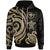 Polynesian Hawaii Hoodie Gold Tentacle Turtle Unisex Gold - Polynesian Pride