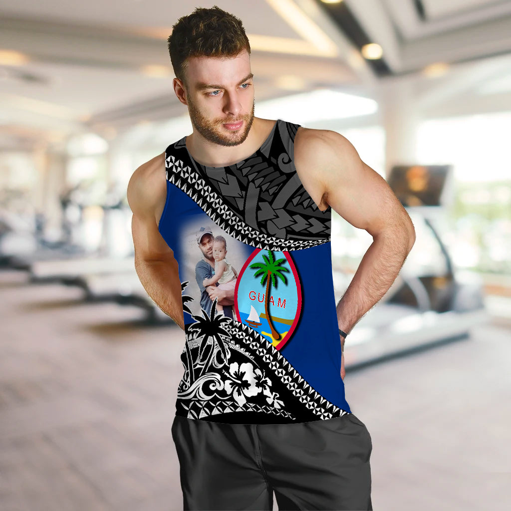 Guam Men Tank Top Fall In The Wave Speical LT13 Blue - Polynesian Pride