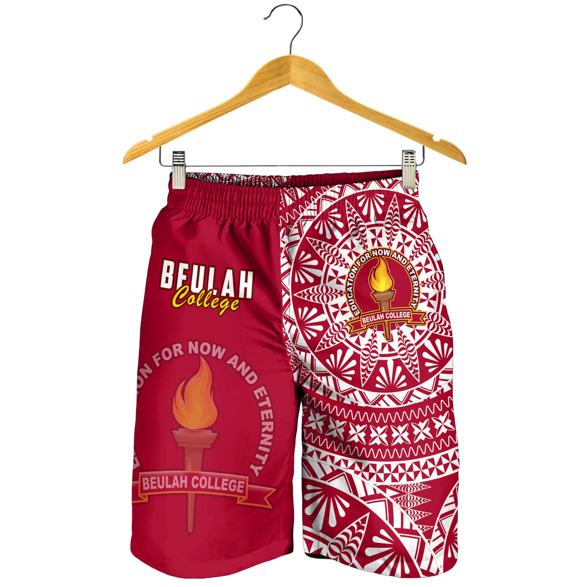 Beulah Tonga College Men Shorts Tongan Ngatu Pattern LT14 - Polynesian Pride