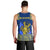 Niue Men Tank Top Happy Constitution Day Niuean Hiapo Crab With Map LT14 - Polynesian Pride