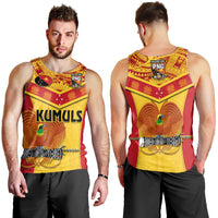 Papua New Guinea Rugby Men Tank Top PNG Kumuls Bird Of Paradise Yellow LT14 Yellow - Polynesian Pride