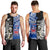 (Custom Personalised) All Black And Toa Samoa Rugby Men Tank Top NZ Maori Fern Mix Polynesian LT14 Blue - Polynesian Pride