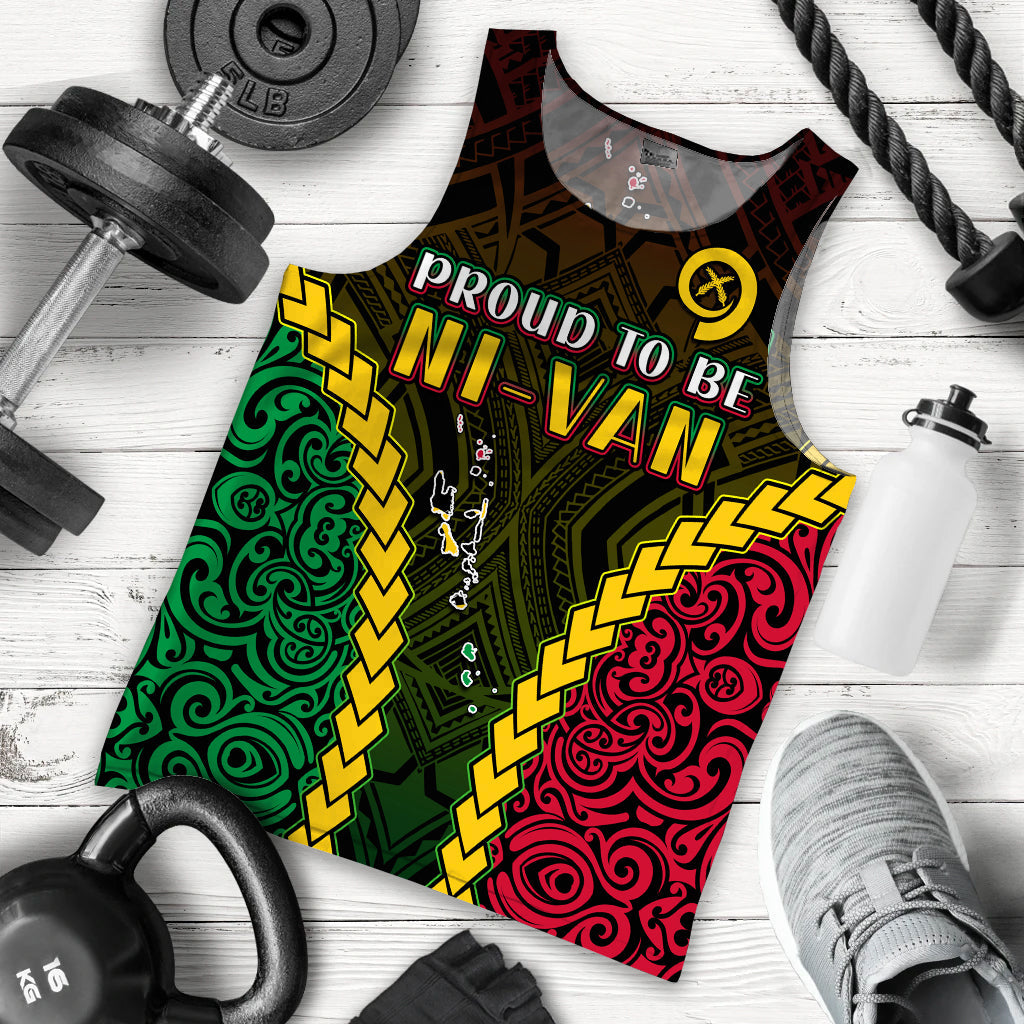Vanuatu Indigenous Men Tank Top Proud To Be Ni - Vanuatu Polynesian Pattern LT13 - Polynesian Pride