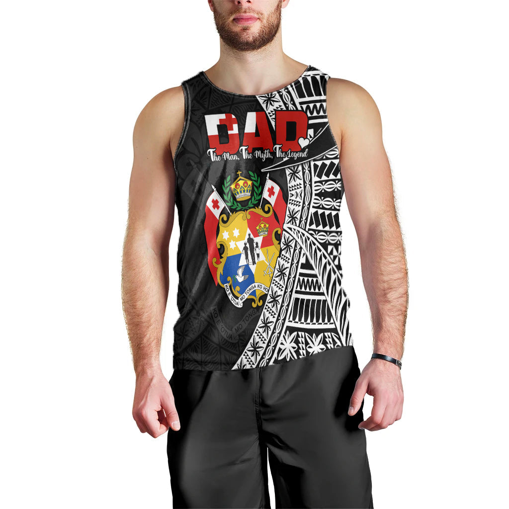 (Custom Personalised) Tonga Men Tank Top Happy Tongan Fathers Day LT13 - Polynesian Pride