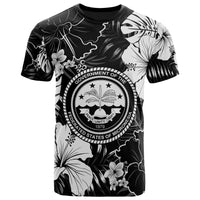 Federated States of Micronesia T Shirt White Hibiscus Palm Monstera Unisex WHITE - Polynesian Pride