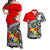 Tonga Hook Tattoo Matching Dress and Hawaiian Shirt White LT6 Red - Polynesian Pride